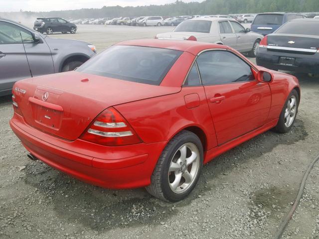 WDBKK65F61F219402 - 2001 MERCEDES-BENZ SLK 320 RED photo 4