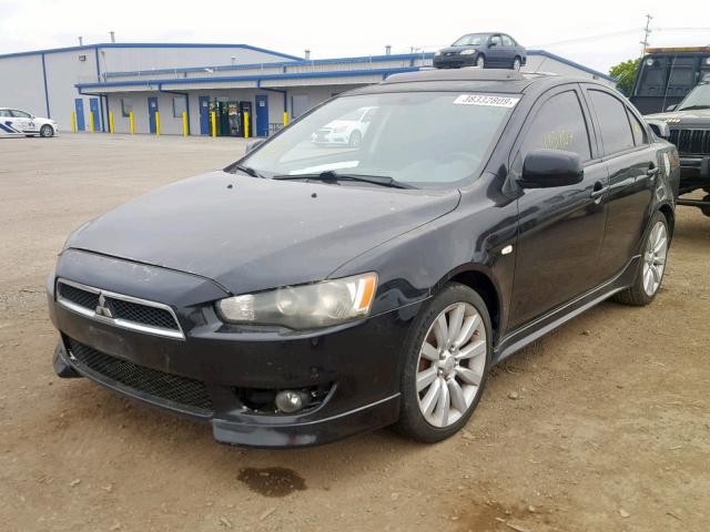 JA3AU86W39U019147 - 2009 MITSUBISHI LANCER GTS BLACK photo 2