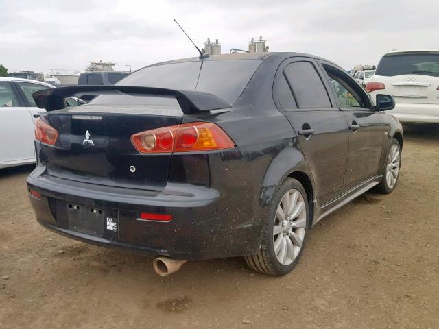 JA3AU86W39U019147 - 2009 MITSUBISHI LANCER GTS BLACK photo 4