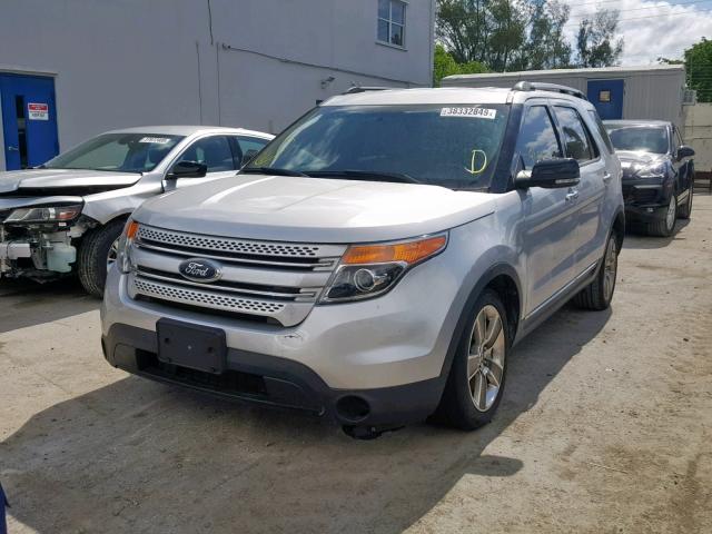 1FM5K7D89FGA70827 - 2015 FORD EXPLORER X SILVER photo 2