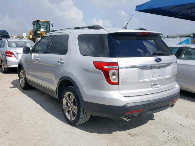 1FM5K7D89FGA70827 - 2015 FORD EXPLORER X SILVER photo 3