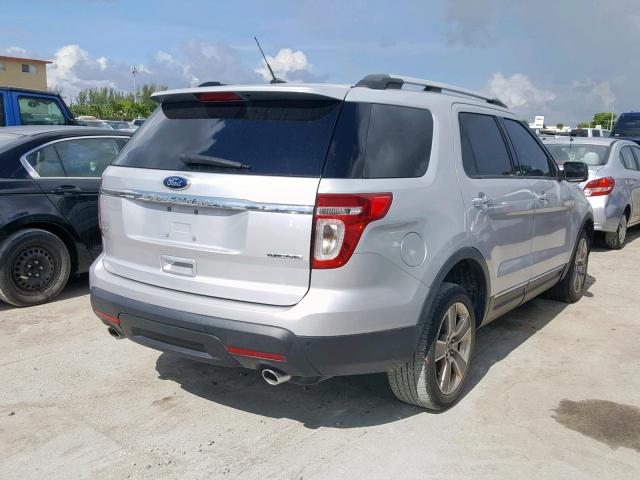 1FM5K7D89FGA70827 - 2015 FORD EXPLORER X SILVER photo 4