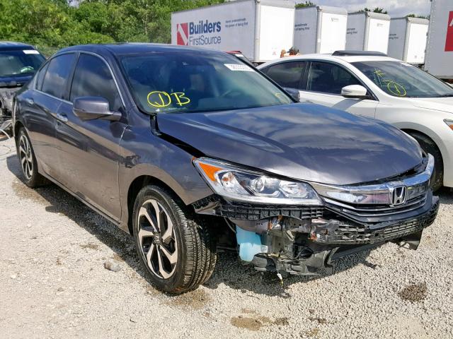 1HGCR2F9XGA226329 - 2016 HONDA ACCORD EXL GRAY photo 1