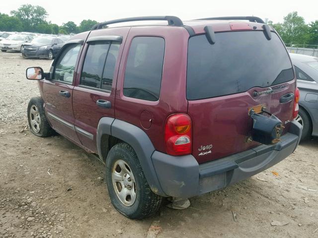 1J4GL48K13W532131 - 2003 JEEP LIBERTY SP PURPLE photo 3