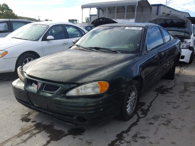 1G2NF12E8YM719136 - 2000 PONTIAC GRAND AM S GREEN photo 2