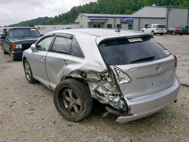 4T3BK3BB9AU032476 - 2010 TOYOTA VENZA SILVER photo 3