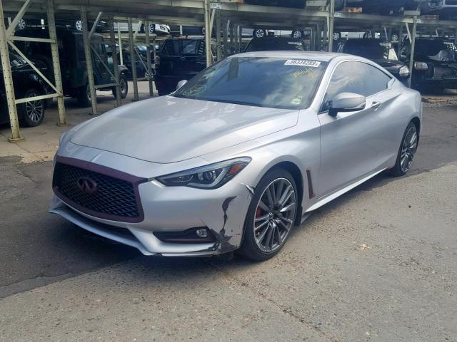 JN1FV7EL0HM700535 - 2017 INFINITI Q60 RED SP SILVER photo 2