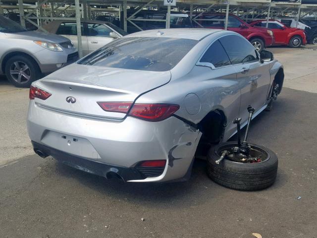 JN1FV7EL0HM700535 - 2017 INFINITI Q60 RED SP SILVER photo 4