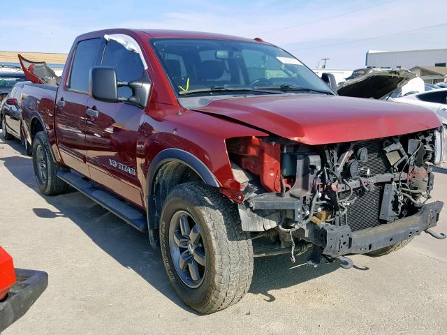 1N6BA0EC7FN502599 - 2015 NISSAN TITAN S RED photo 1