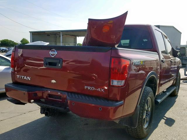 1N6BA0EC7FN502599 - 2015 NISSAN TITAN S RED photo 4