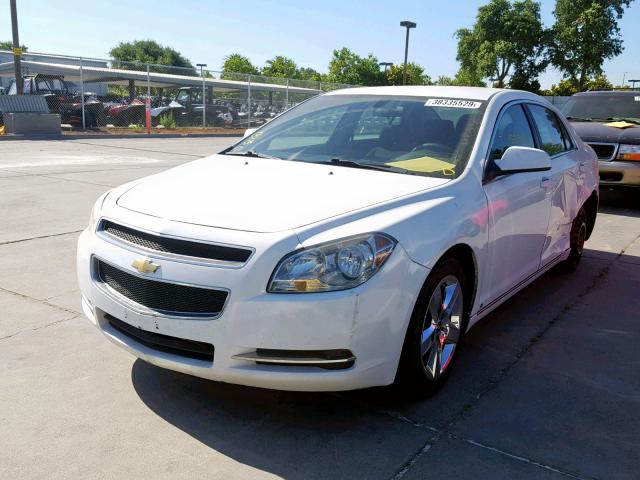 1G1ZH57B09F250619 - 2009 CHEVROLET MALIBU 1LT WHITE photo 2