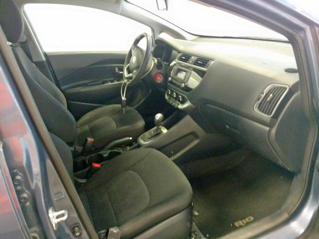 KNADM4A32G6692028 - 2016 KIA RIO LX GRAY photo 5