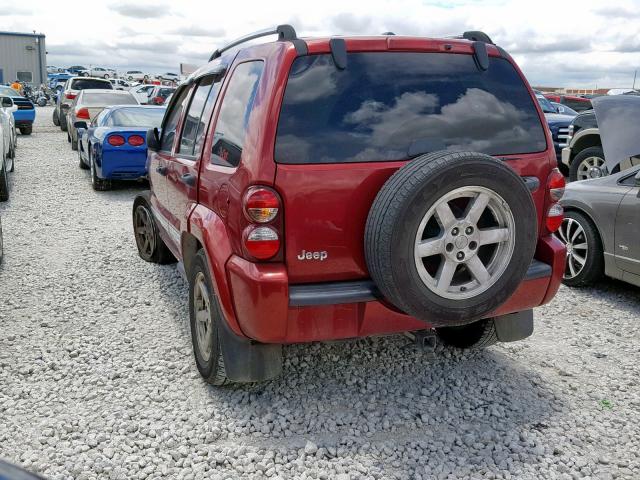 1J4GK58K46W293803 - 2006 JEEP LIBERTY LI RED photo 3