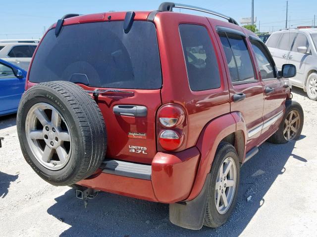 1J4GK58K46W293803 - 2006 JEEP LIBERTY LI RED photo 4