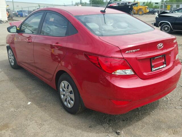 KMHCT4AE2HU322872 - 2017 HYUNDAI ACCENT SE RED photo 3