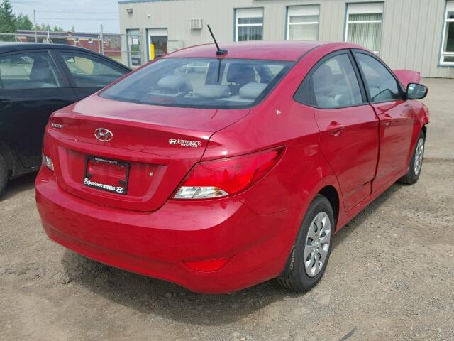 KMHCT4AE2HU322872 - 2017 HYUNDAI ACCENT SE RED photo 4