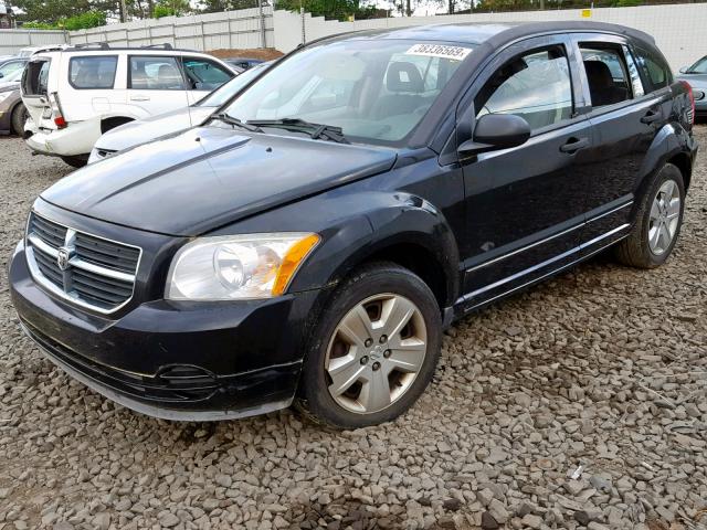 1B3HB48C37D525075 - 2007 DODGE CALIBER SX BLACK photo 2