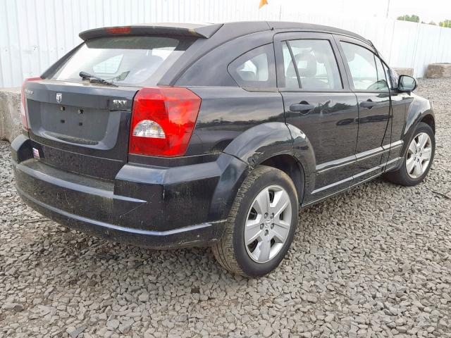 1B3HB48C37D525075 - 2007 DODGE CALIBER SX BLACK photo 4