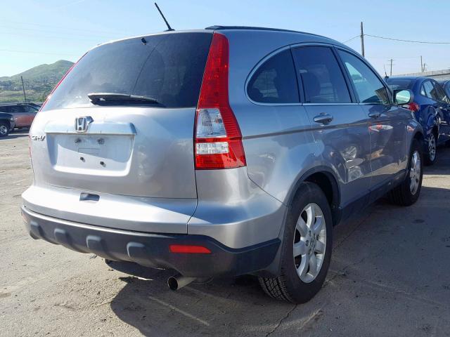 JHLRE48757C014215 - 2007 HONDA CR-V EXL SILVER photo 4