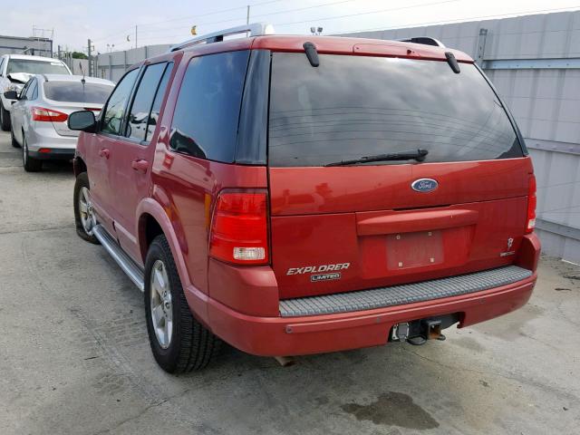 1FMDU65W44UA72044 - 2004 FORD EXPLORER L RED photo 3