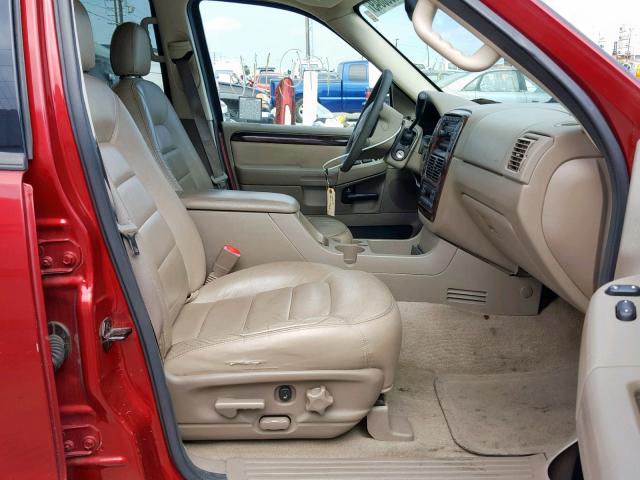 1FMDU65W44UA72044 - 2004 FORD EXPLORER L RED photo 5