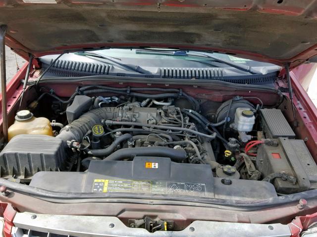 1FMDU65W44UA72044 - 2004 FORD EXPLORER L RED photo 7