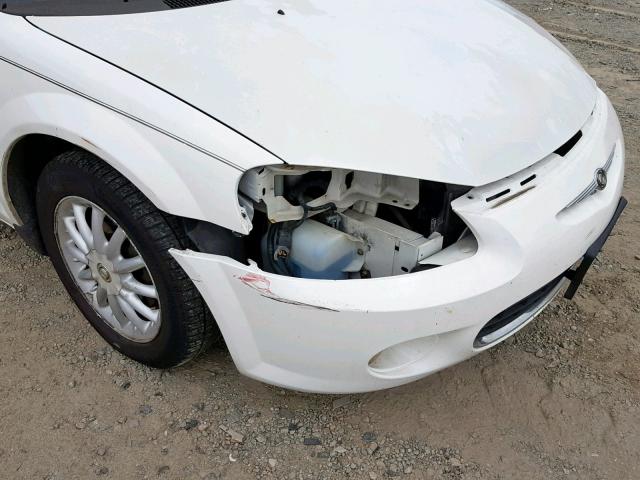 1C3EL56R12N217776 - 2002 CHRYSLER SEBRING LX WHITE photo 9