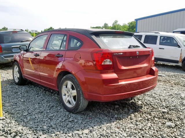 1B3HB48B67D215879 - 2007 DODGE CALIBER SX RED photo 3