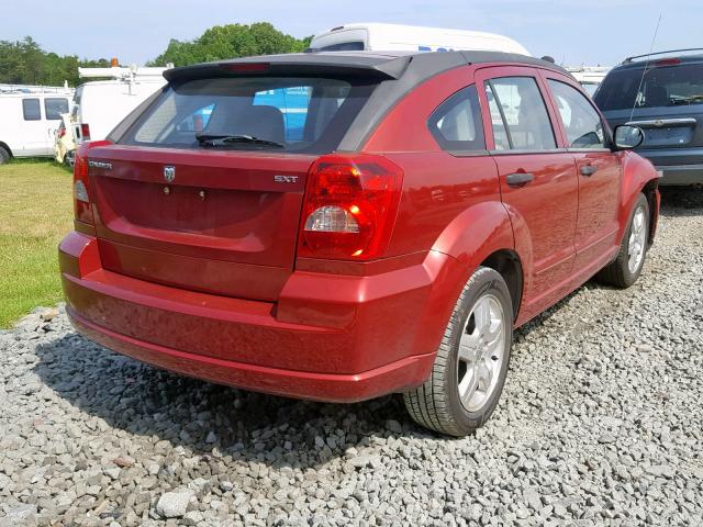 1B3HB48B67D215879 - 2007 DODGE CALIBER SX RED photo 4