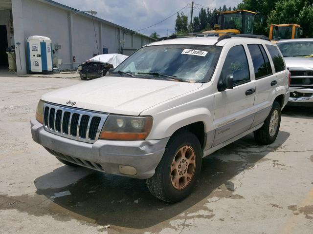 1J4G248S7YC254055 - 2000 JEEP GRAND CHER WHITE photo 2