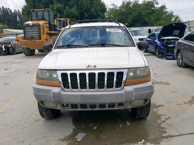 1J4G248S7YC254055 - 2000 JEEP GRAND CHER WHITE photo 9