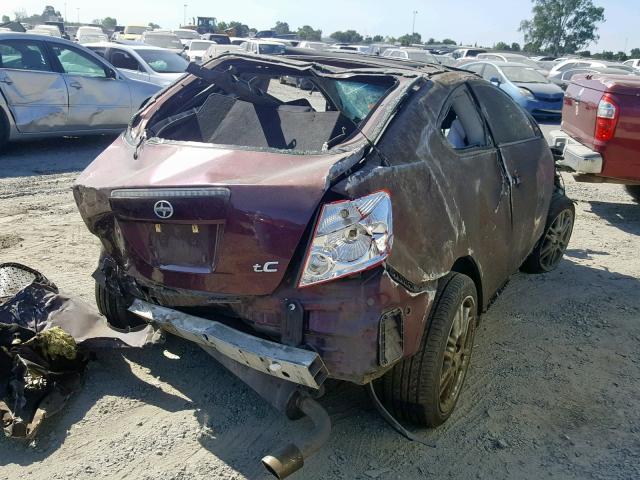 JTKDE177560114914 - 2006 TOYOTA SCION TC PURPLE photo 4