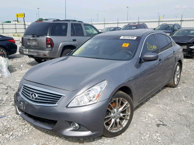 JN1CV6AR8DM754215 - 2013 INFINITI G37 GRAY photo 2