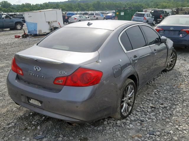 JN1CV6AR8DM754215 - 2013 INFINITI G37 GRAY photo 4