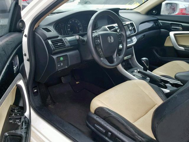 1HGCT1B89EA001339 - 2014 HONDA ACCORD EXL WHITE photo 9