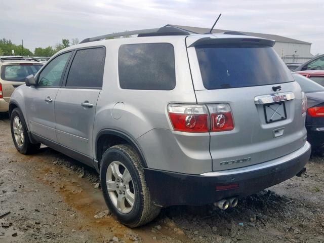 1GKLVLED6AJ117559 - 2010 GMC ACADIA SLE SILVER photo 3