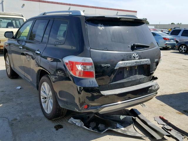 JTEEW44A282023077 - 2008 TOYOTA HIGHLANDER BLACK photo 3