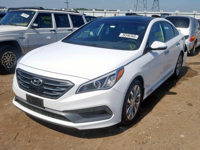 5NPE34AB3HH461518 - 2017 HYUNDAI SONATA SPO WHITE photo 2