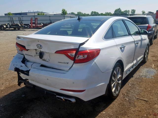 5NPE34AB3HH461518 - 2017 HYUNDAI SONATA SPO WHITE photo 4