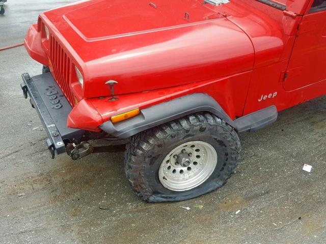 1J4FY19P8PP226100 - 1993 JEEP WRANGLER / RED photo 9