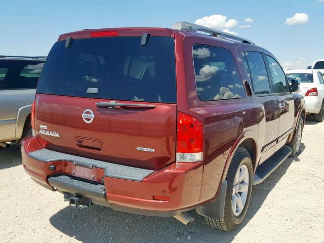 5N1BA0ND3CN621897 - 2012 NISSAN ARMADA SV MAROON photo 4