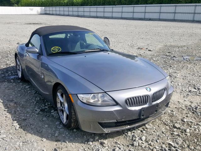 4USBU53538LX85653 - 2008 BMW Z4 3.0SI GRAY photo 1