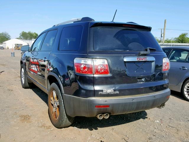 1GKLRLED3AJ105017 - 2010 GMC ACADIA SLE BLACK photo 3