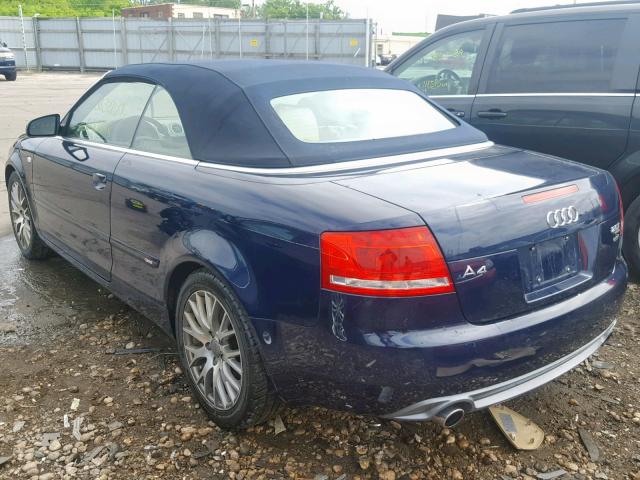 WAUDF48H89K001302 - 2009 AUDI A4 2.0T CA BLUE photo 3