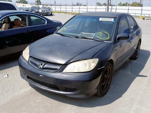 2HGES16305H556496 - 2005 HONDA CIVIC DX V BLACK photo 2