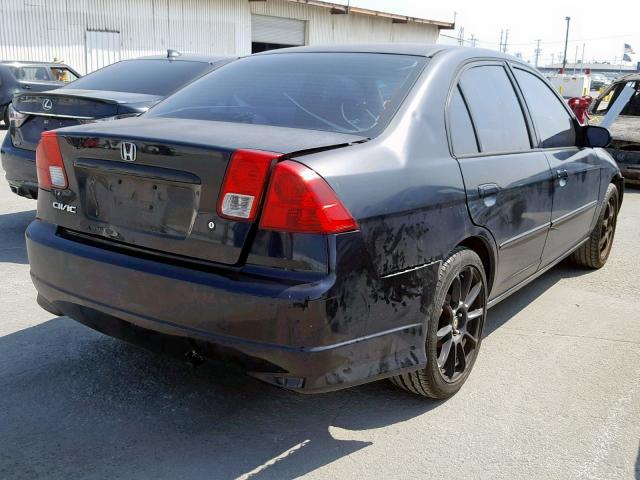 2HGES16305H556496 - 2005 HONDA CIVIC DX V BLACK photo 4