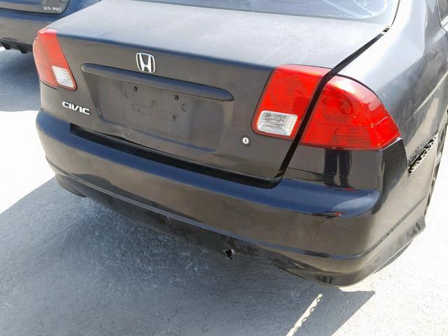 2HGES16305H556496 - 2005 HONDA CIVIC DX V BLACK photo 9