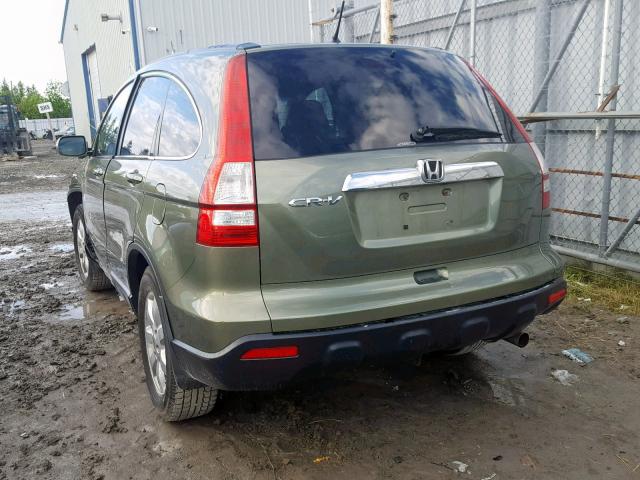 5J6RE48757L802791 - 2007 HONDA CR-V EXL GREEN photo 3