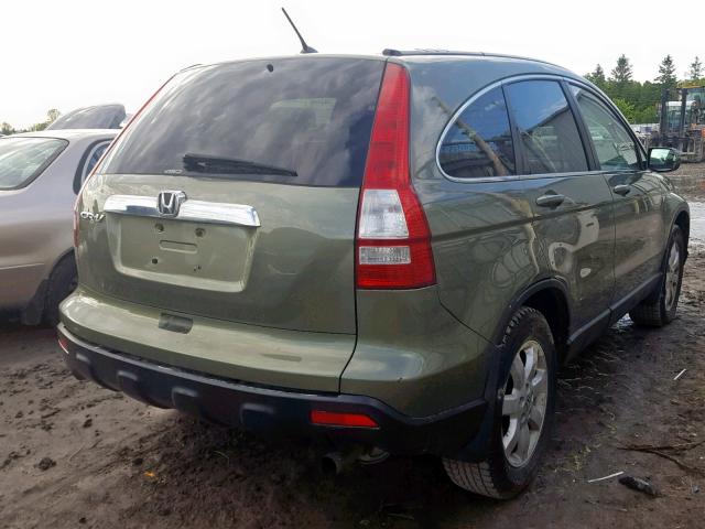 5J6RE48757L802791 - 2007 HONDA CR-V EXL GREEN photo 4