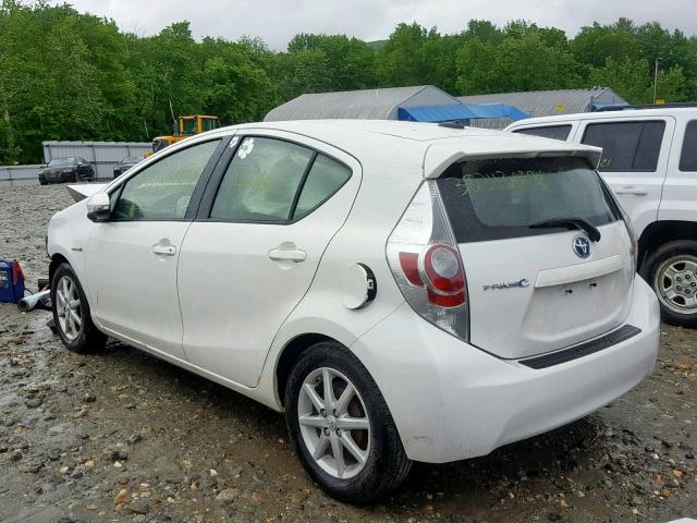 JTDKDTB33C1025771 - 2012 TOYOTA PRIUS C WHITE photo 3